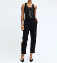Raquel Allegra - Gold Stripe Tira Sweatpant