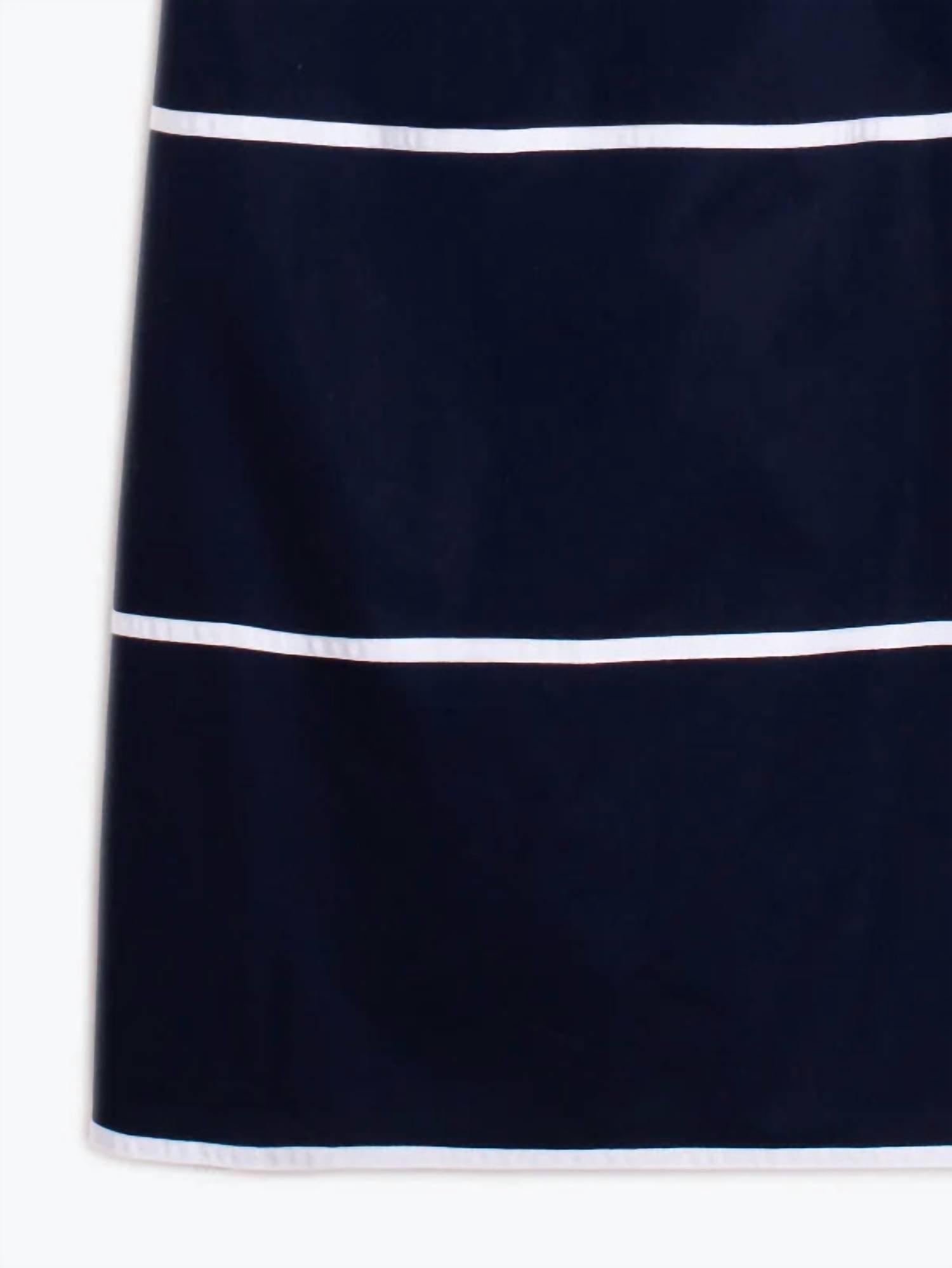 Vilagallo Striped Straps Dress in navy - women's dress - view 4