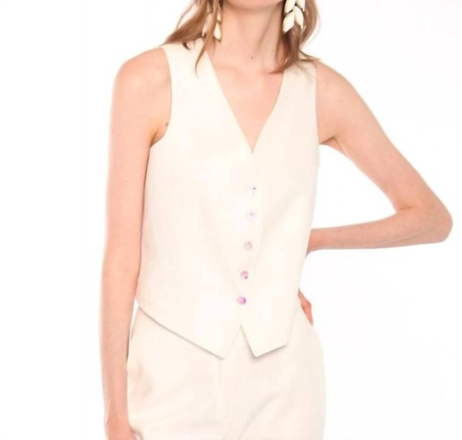 TAYLOR LINEN WAISTCOAT