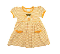 Squiggles - Girls' Striped Cheerleader Popover Dress