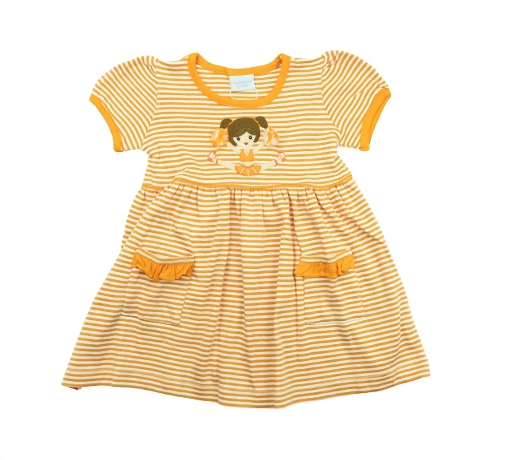 Squiggles - Girls' Striped Cheerleader Popover Dress