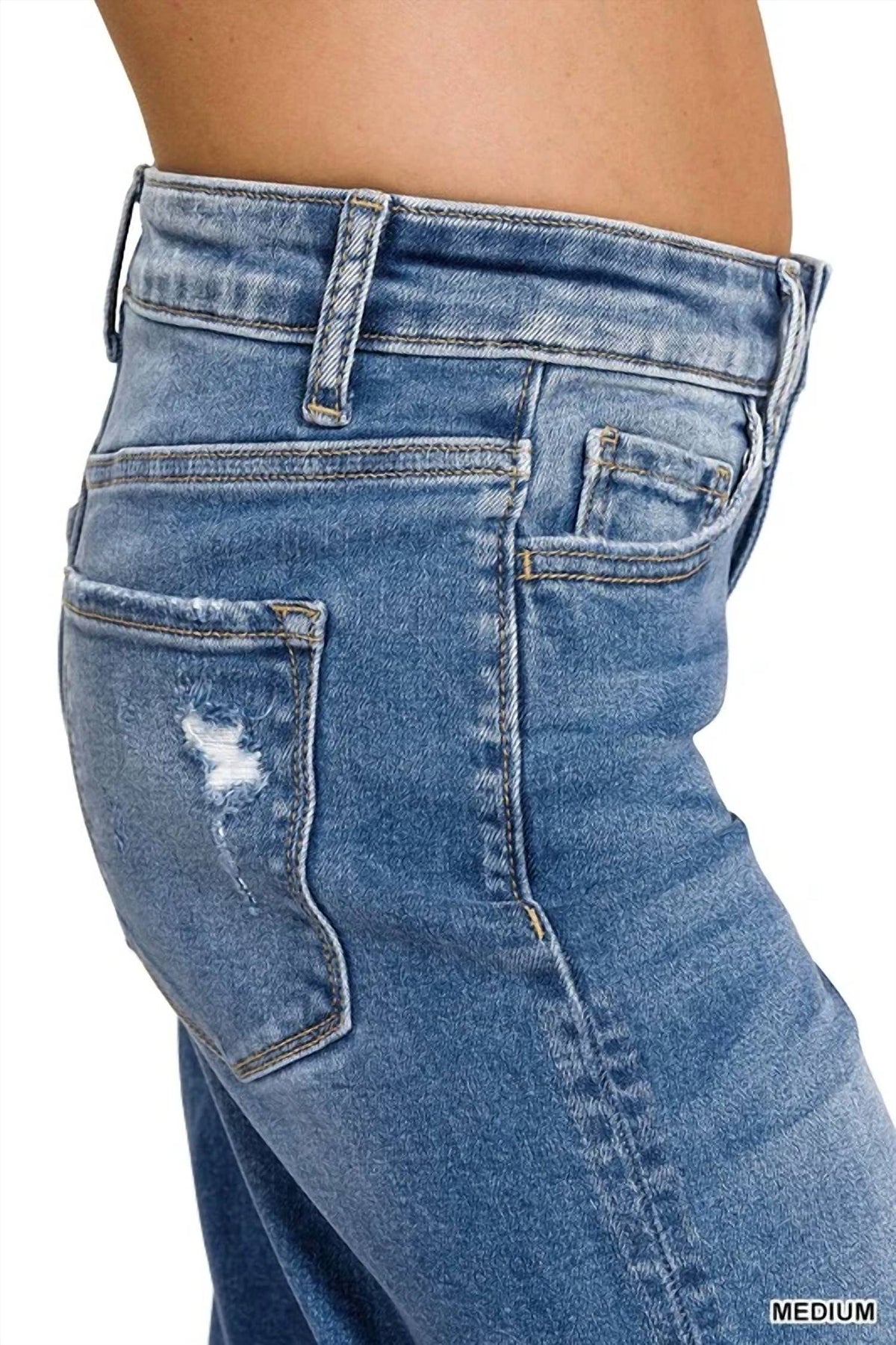 Zenana - High Wasted Straight Leg Jeans