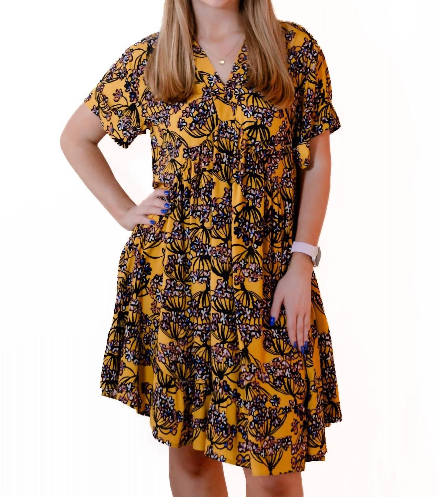 Uncle Frank Golden Bouquet Dress - women's dress