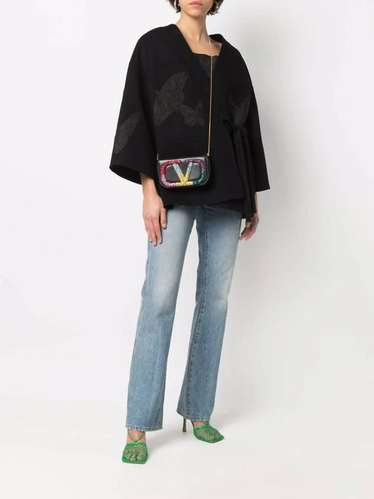 Valentino - Embroidered Butterfly Wrap Jacket
