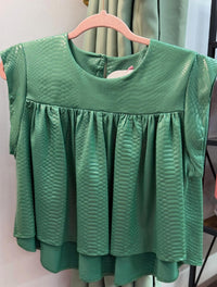 Adrienne - Women's Luxe Textured Flutter Top