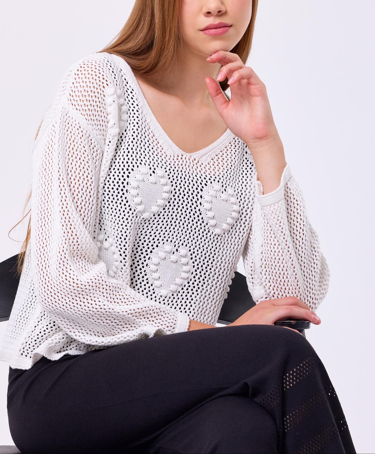 French Kyss - Crochet Heart Top