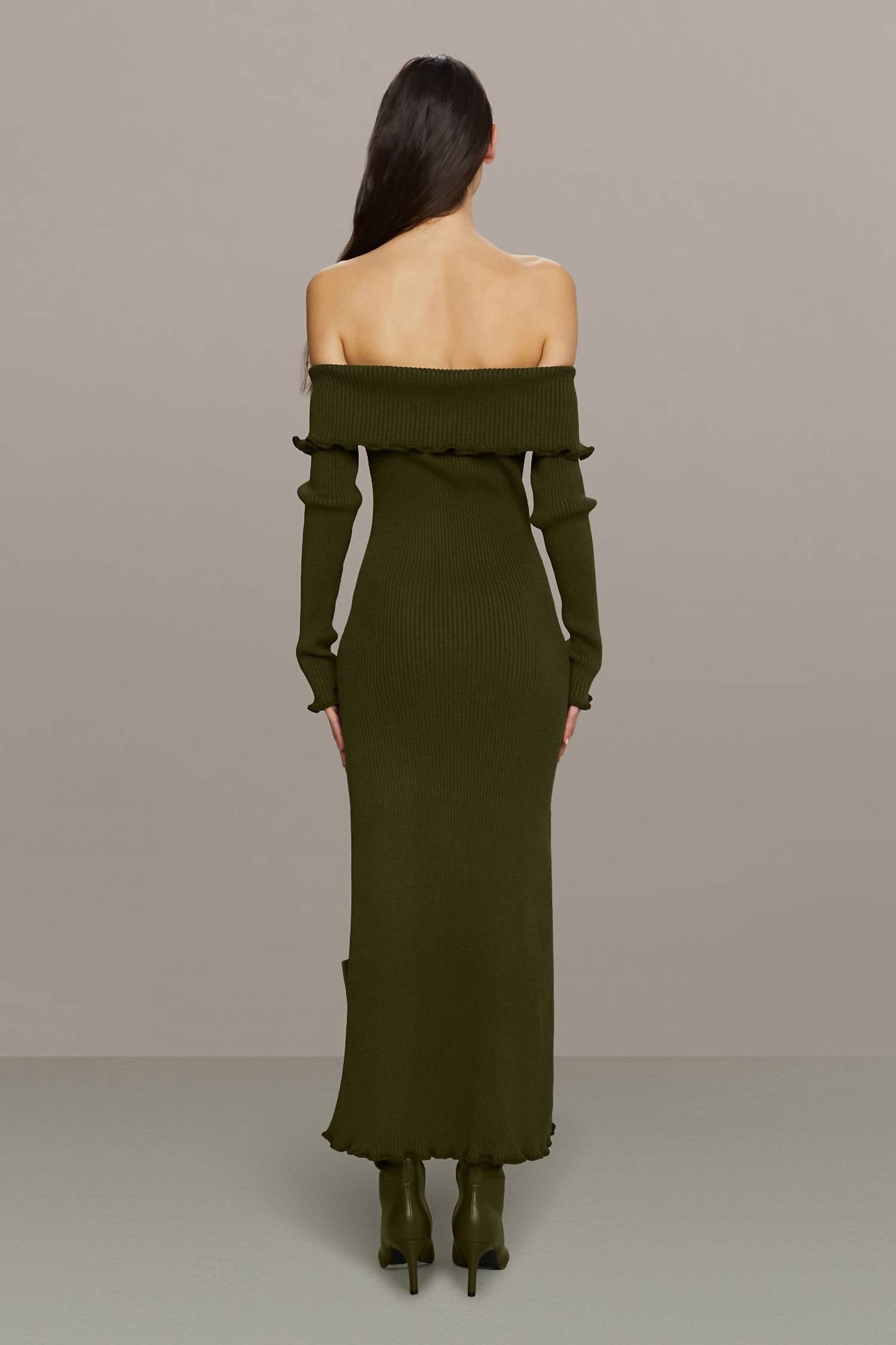 Amur - Meadow Lettuce Edge Midi Dress