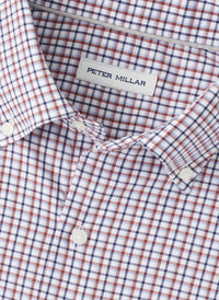 PETER MILLAR Julian Crown Lite Cotton-stretch Sport Shirt in navy - men's shirt - alternate view