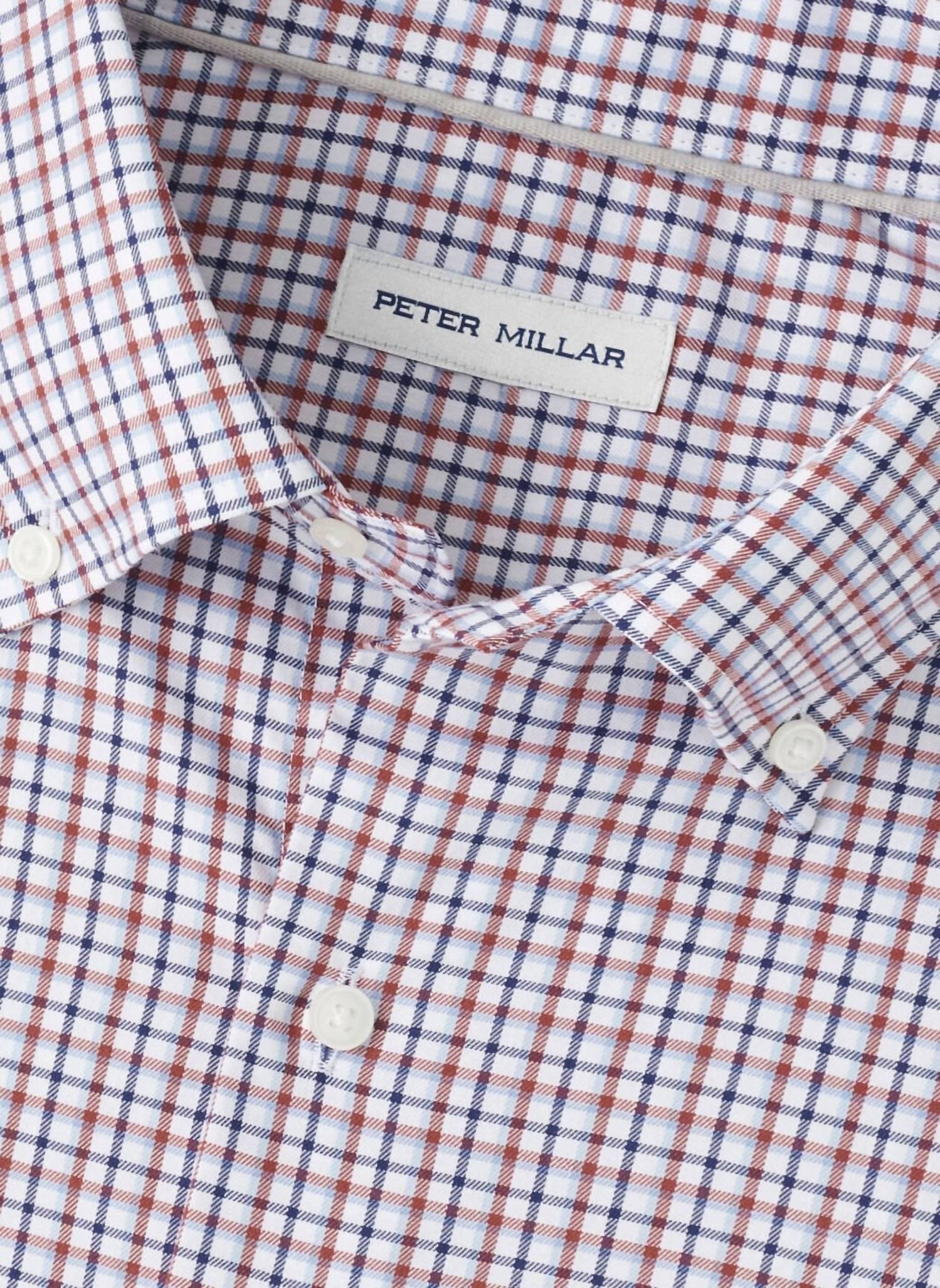 PETER MILLAR Julian Crown Lite Cotton-stretch Sport Shirt in navy - men's shirt - alternate view