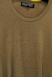 Windridge by Cheryl Nash Women Knit Scoop Neck Long Sleeve Sweater in beige - women's sweater - detail view