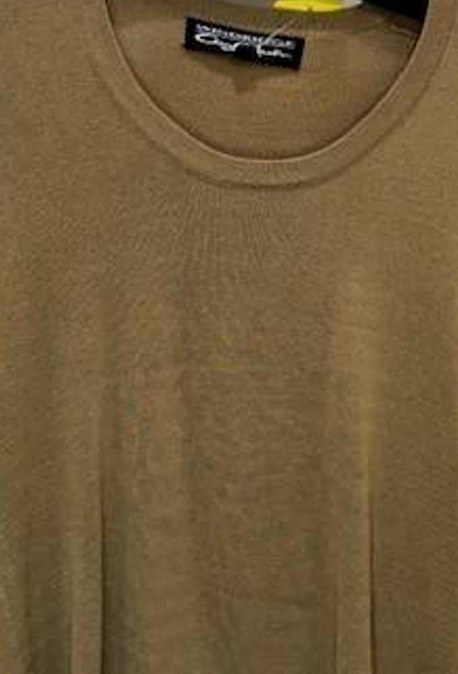 Windridge by Cheryl Nash Women Knit Scoop Neck Long Sleeve Sweater in beige - women's sweater - detail view