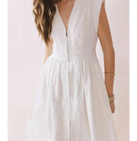 Tcec - Cap Sleeve V-Neck Midi Dress