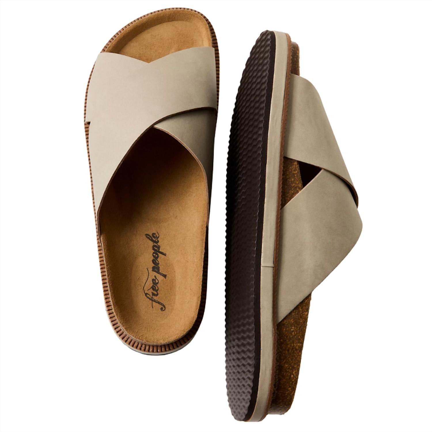 Free People Women's Sidelines Footbed Sandals in dove grey - women's sandal - alternate view