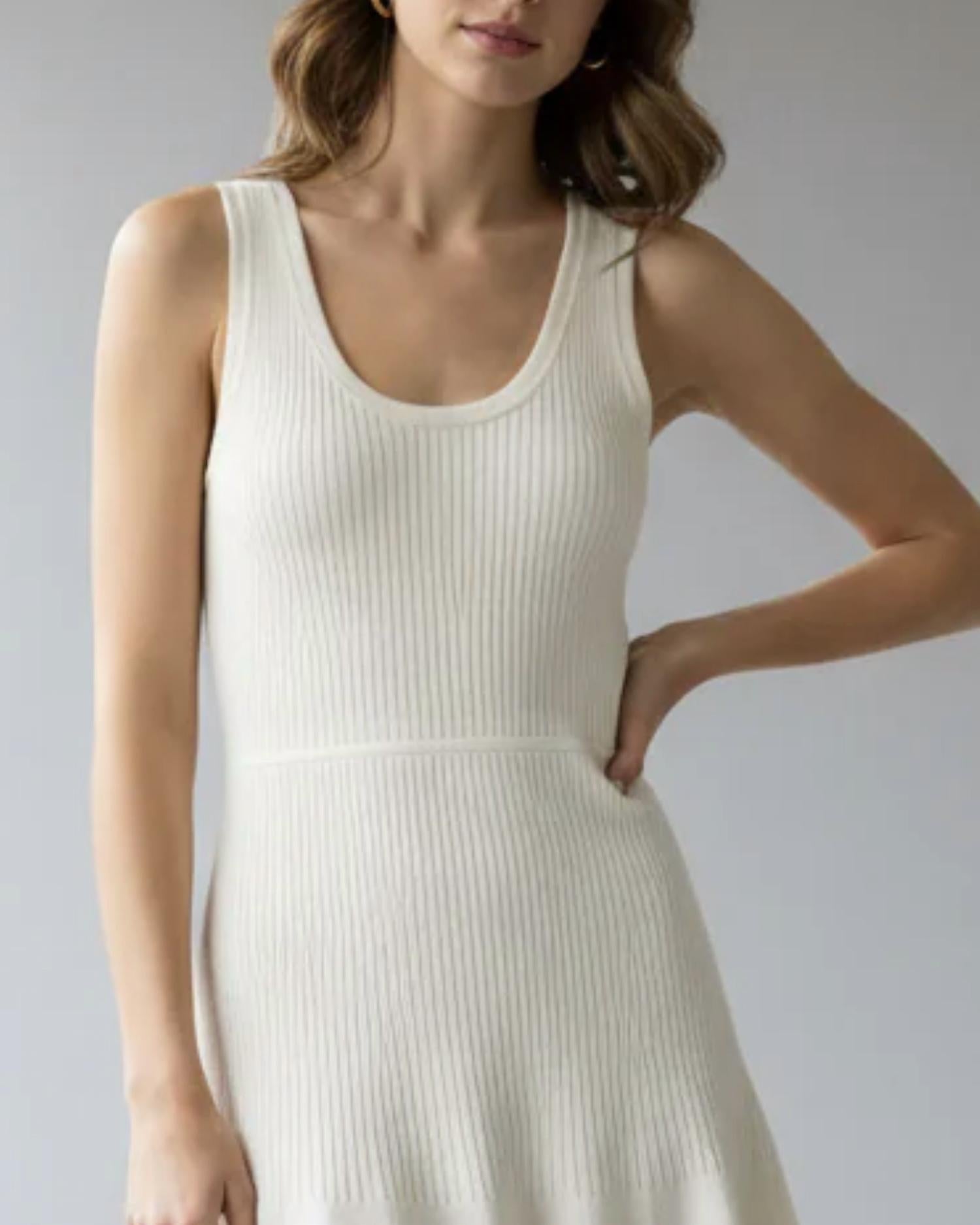 Saints & Hearts - Sleeveless Ribbed Swing Dress