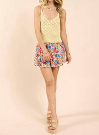 Sadie & Sage - FInd Yourself Open Work Sweater Tank