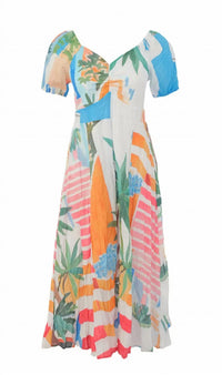 Dolcezza - Pots On The Stairs Crinkle Dress