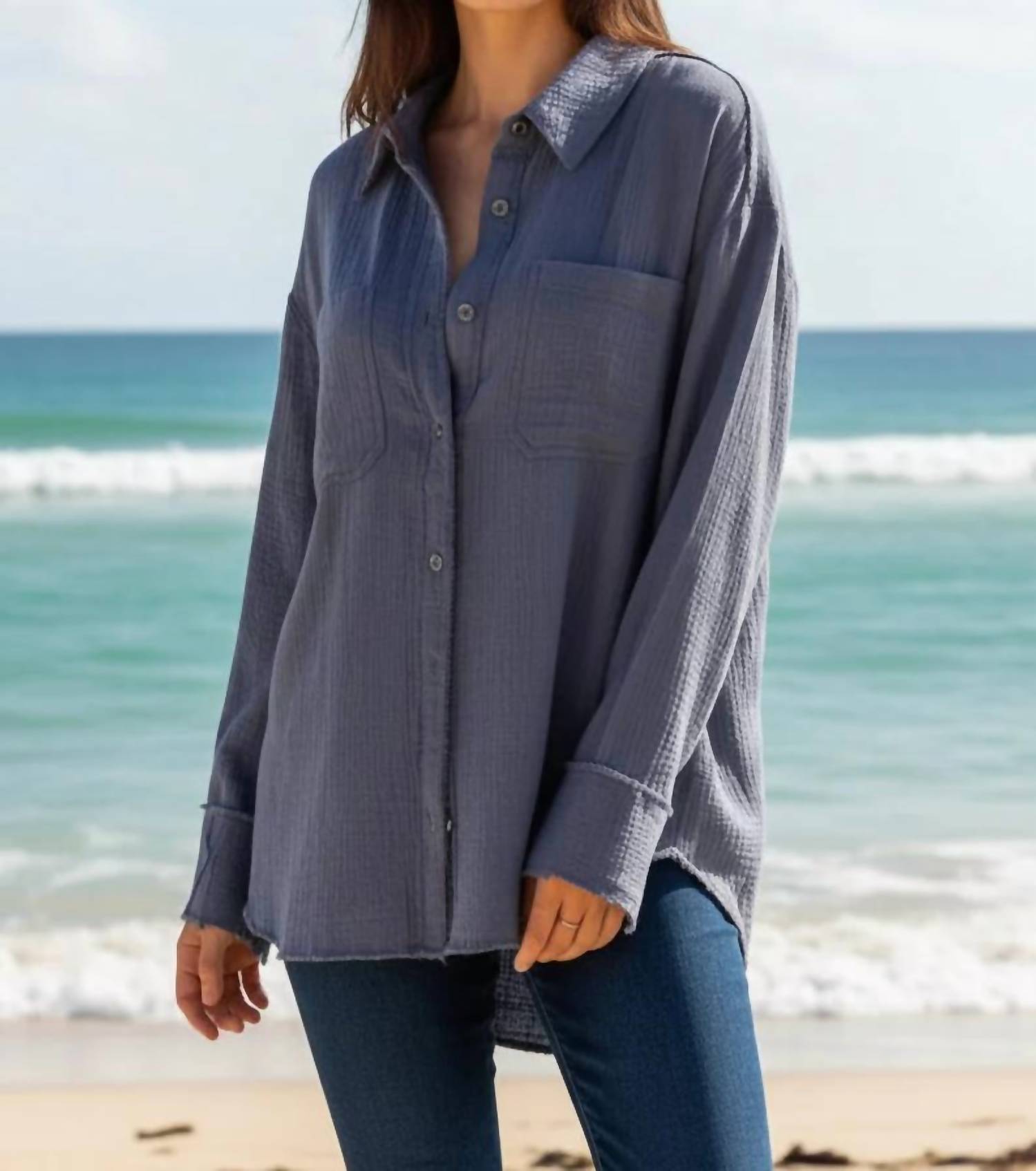 O'Neill - Frayed Hem Lightweight Top