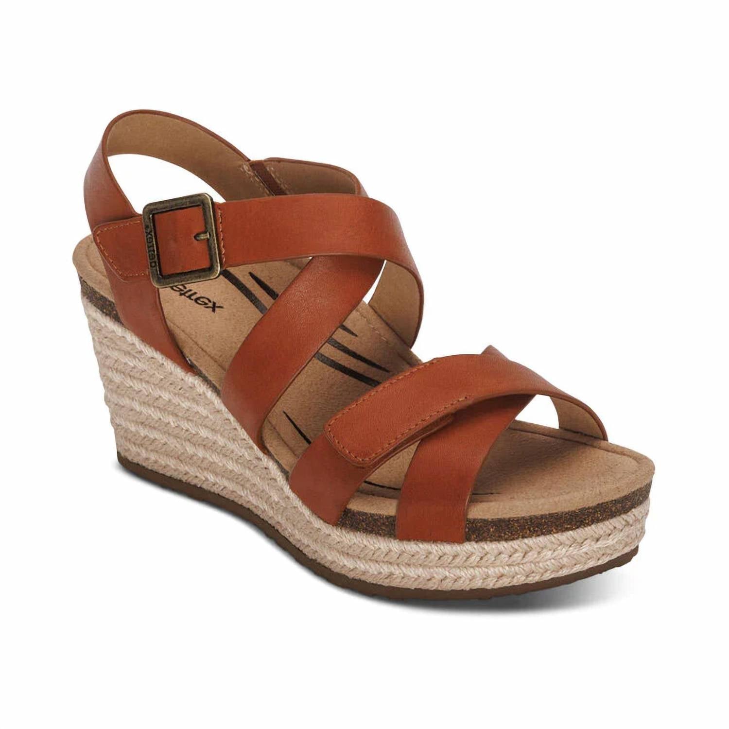 Aetrex - Women's Anna Arch Support Wedge Sandal