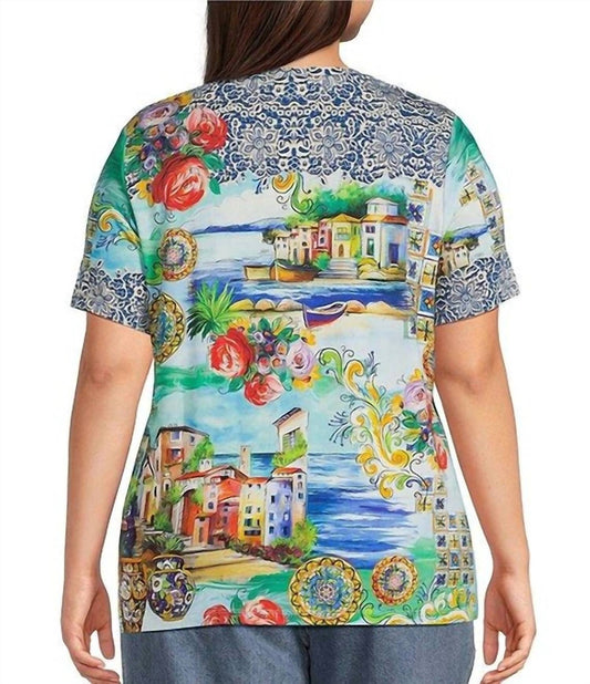 Johnny Was - Janie Favorite Short Sleeve V-neck Tee - Plus