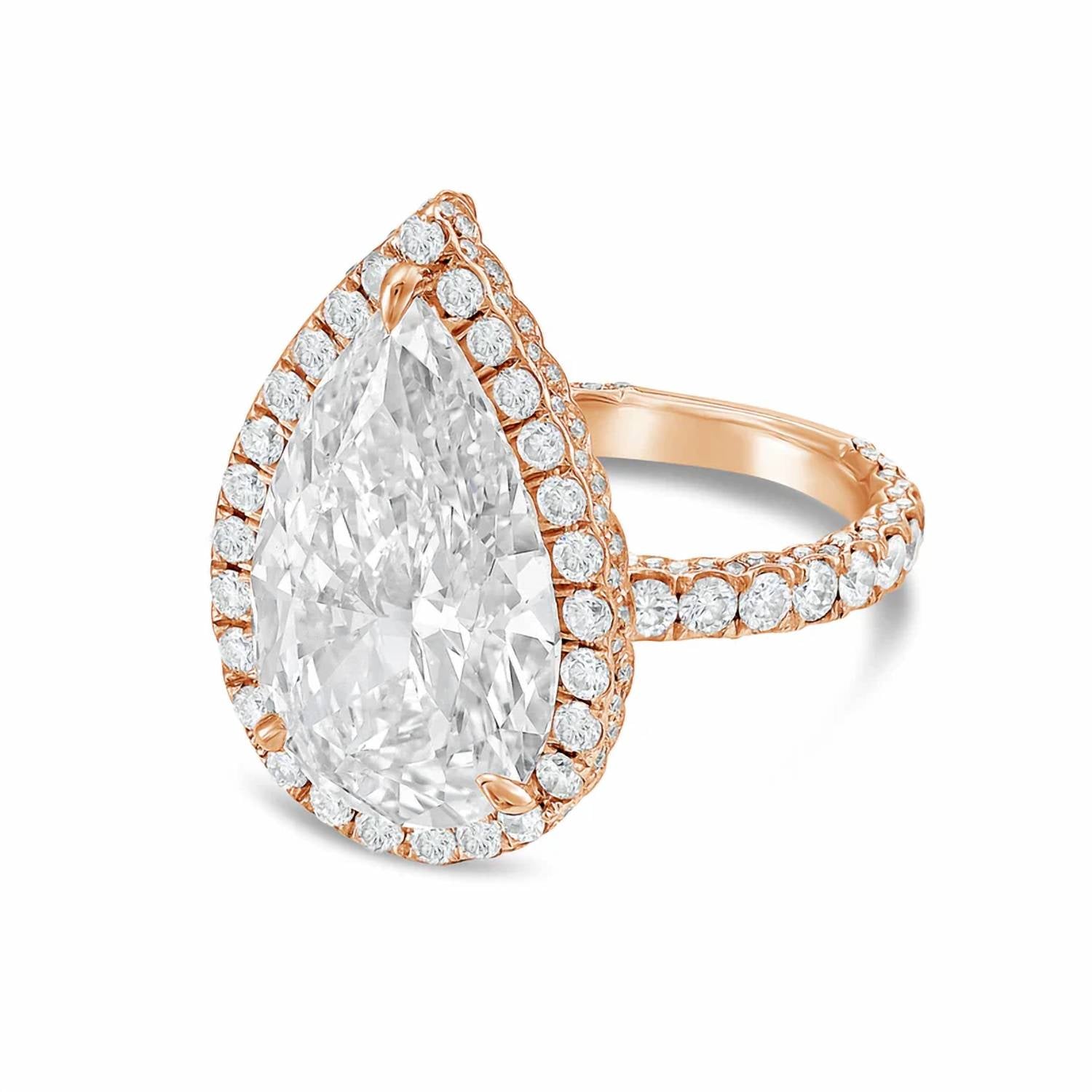 Diana M Jewels - Women's Pear Lab-Grown Diamond Fashion Ring (13.00 Ct) - Signature