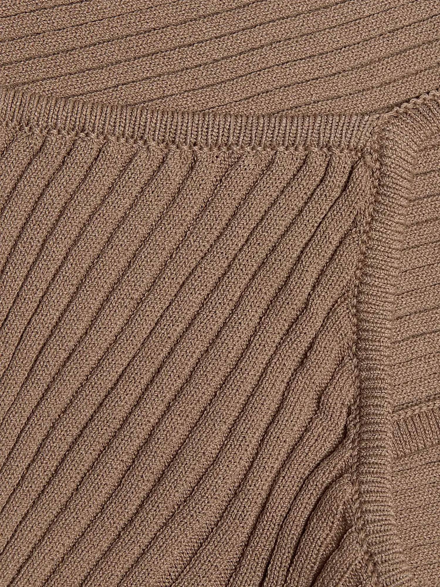STAUD Soleil Soft Ribbed Cropped Tank Top in taupe - women's tank top - view 7