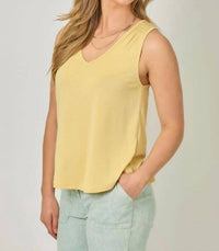 Mystree - Smocked Shoulder Tank Top