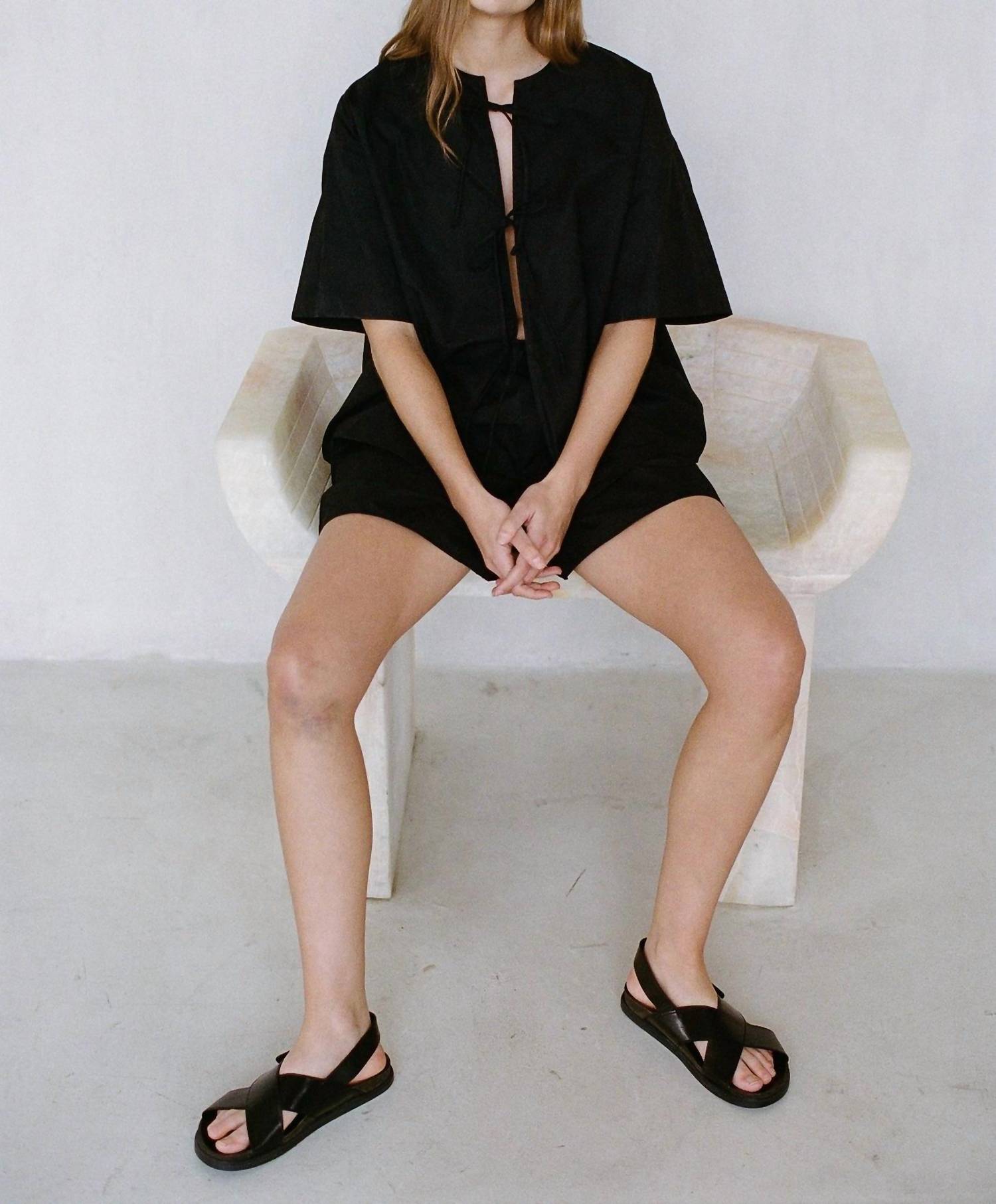 A.Ren - Cotton Front Tie Top
