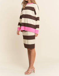 J.Nna - Lisa Striped Soft Knit Sweater