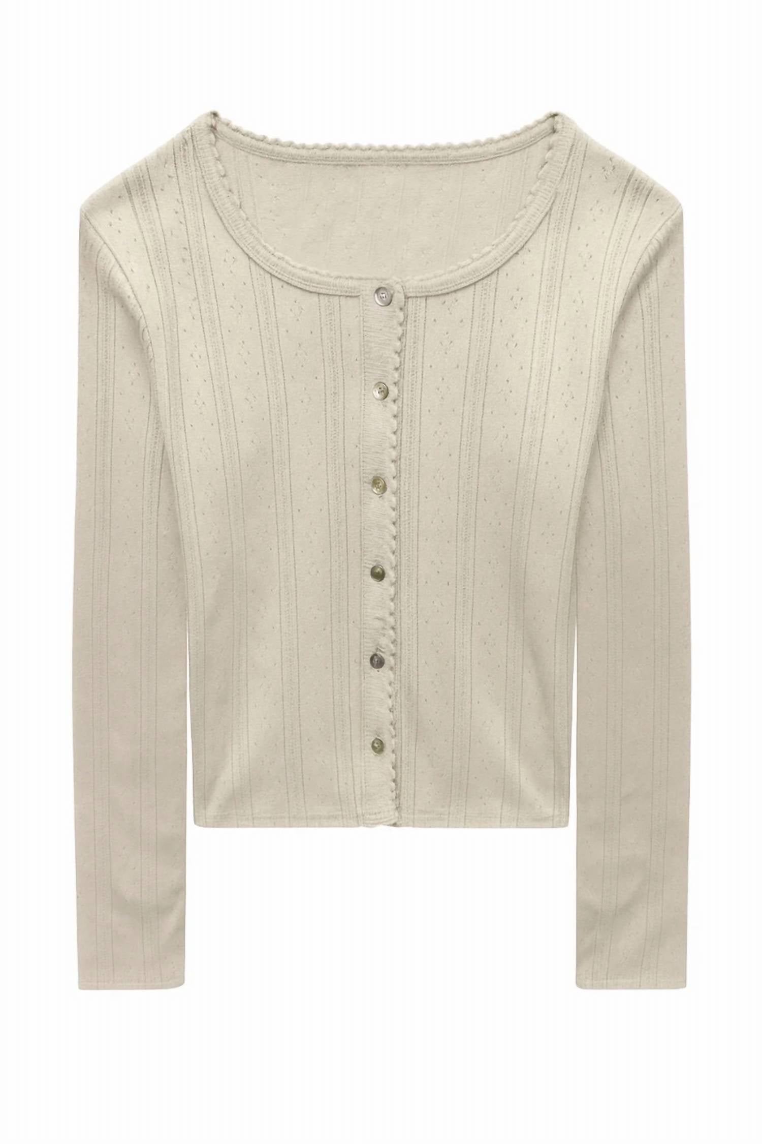 Katie J NYC Girl's Vintage Marina Cardigan in white - kids' sweater