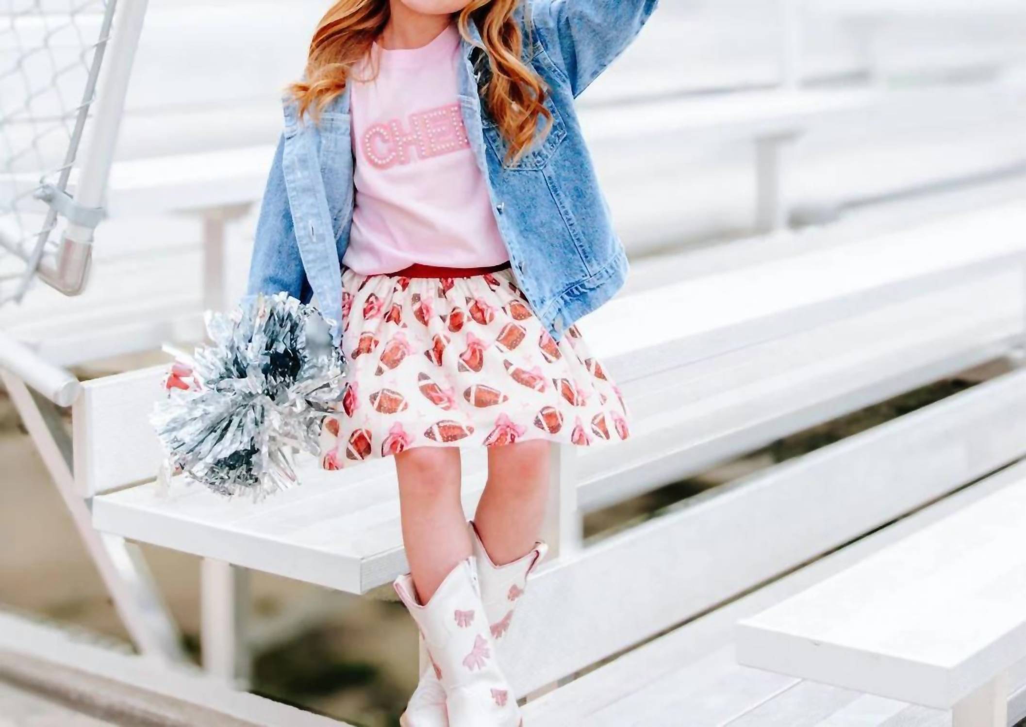 Sweet Wink - GAME DAY FOOTBALL SEQUIN PATCH JACKET