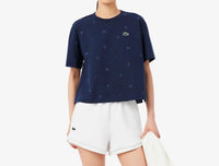 Lacoste - Cropped Allover Print Tee