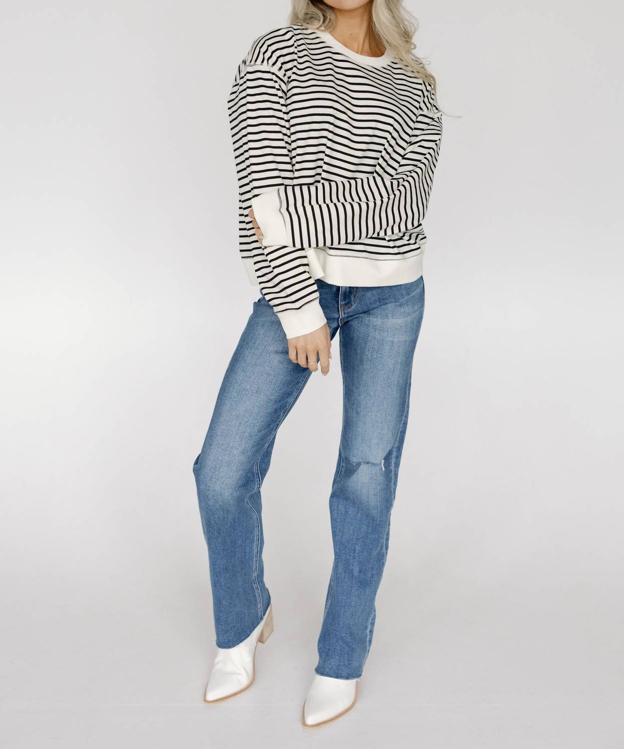 By Together - Wrigley Striped Crewneck Pullover