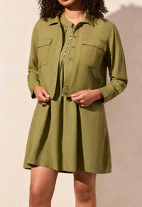 Tribal - Button-front Jacket With Chest Pockets