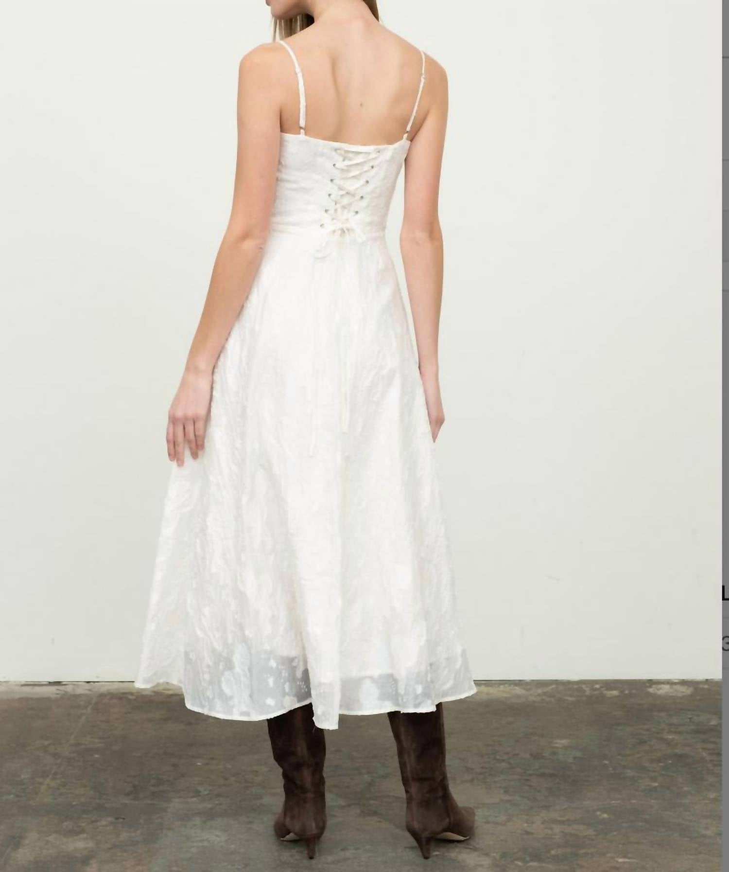 Moon River - Juliet Spaghetti Strap Midi Dress