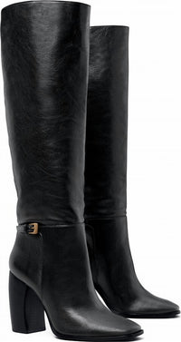 Banana Heel Buckle Boot