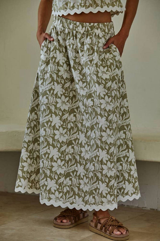 By Together - Cotton Floral Print Maxi Skirt