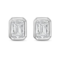 Diana M Jewels - Women's Emerald Lab-grown Diamond Stud Earrings (1.00 Tcw) - Delicate