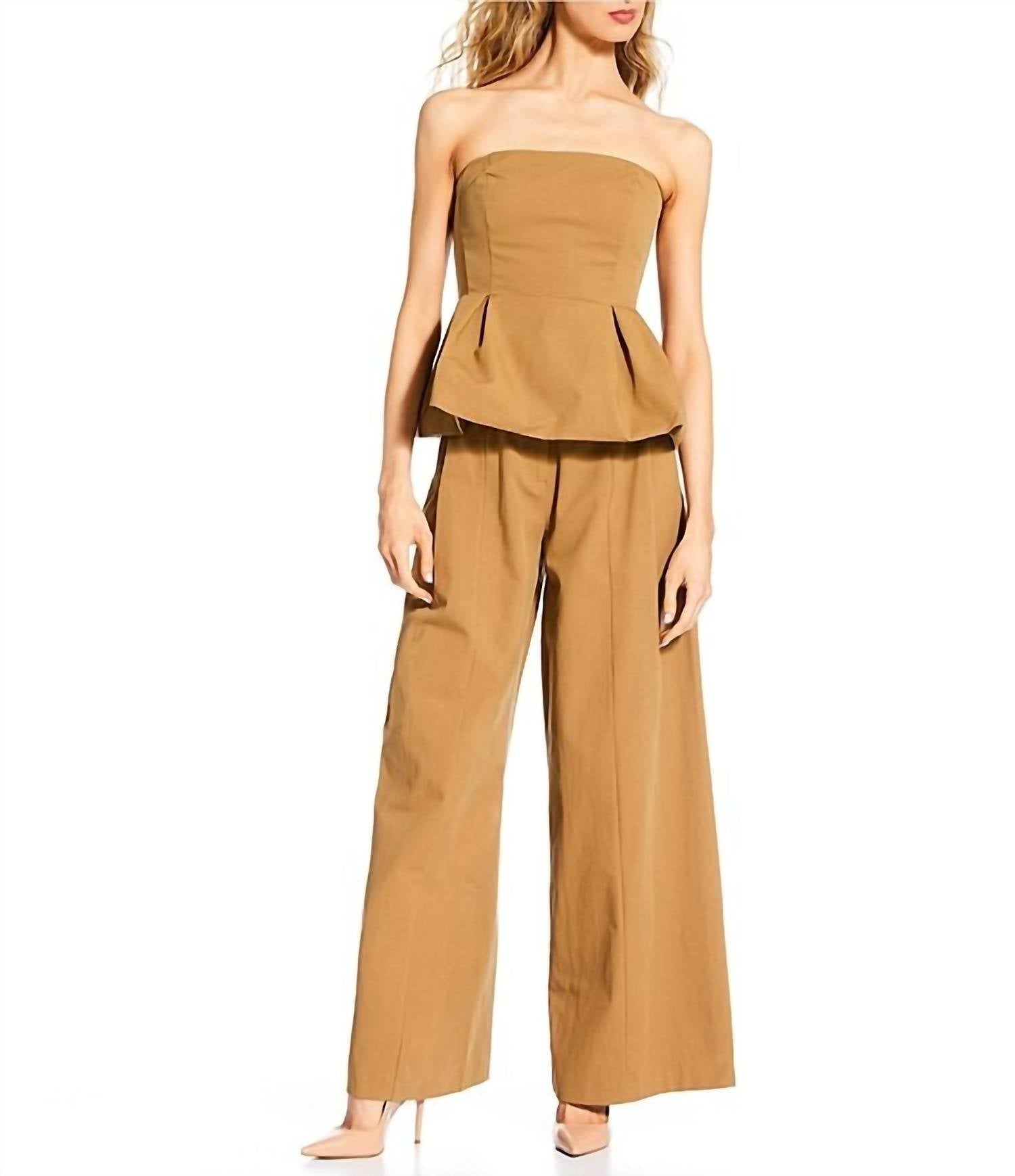 Line And Dot - Tove Coordinating Sleeveless Corset Peplum Top