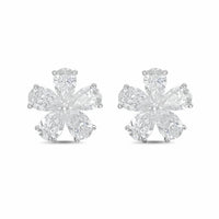 Diana M Jewels - Women's Pear Lab-Grown Diamond Stud Earrings (10.00 Ct TCW) - Bold