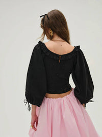 Lil Lemons By For Love And Lemons - Harlow Scoop Neck Blouse