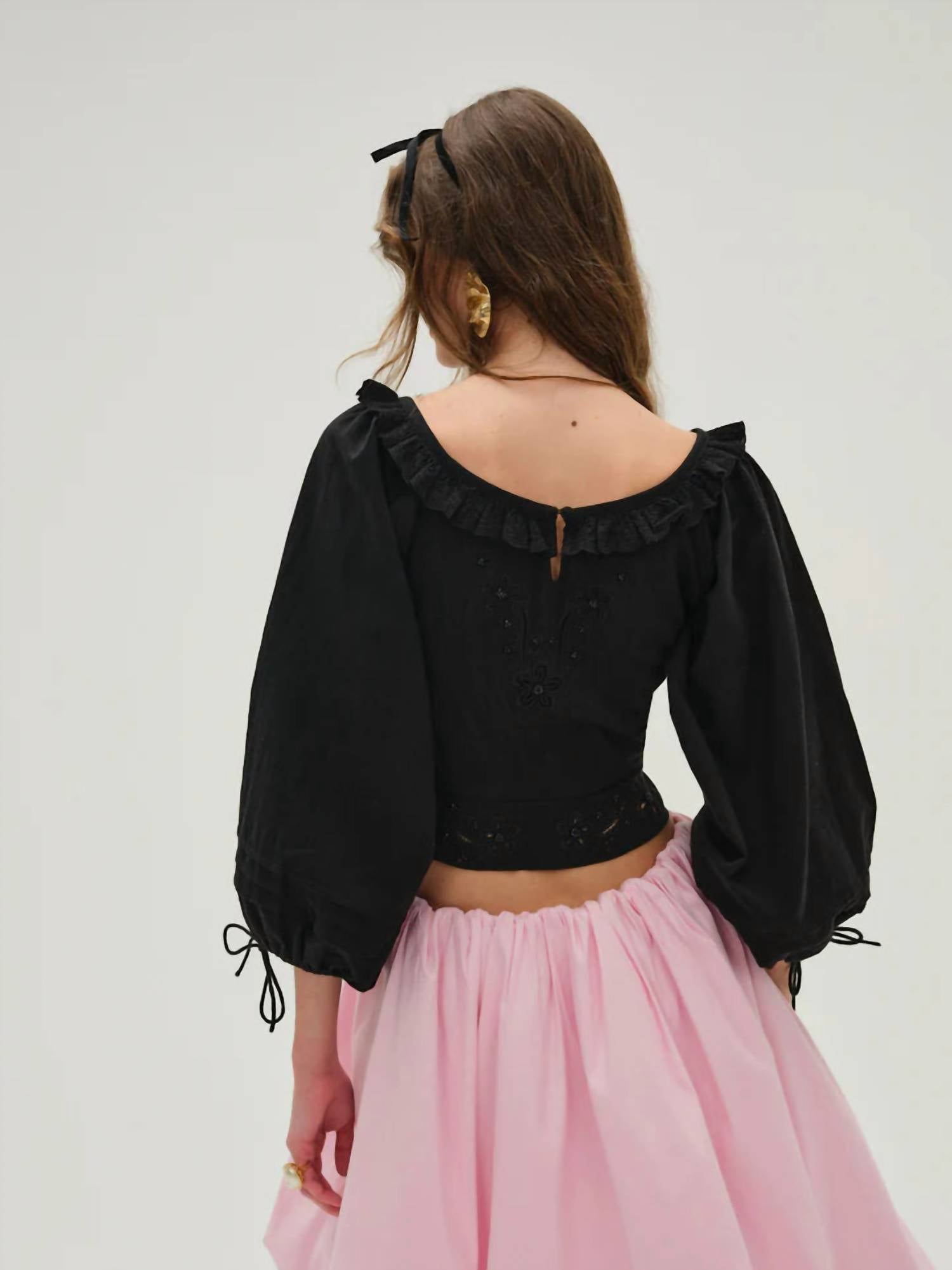 Lil Lemons By For Love And Lemons - Harlow Scoop Neck Blouse