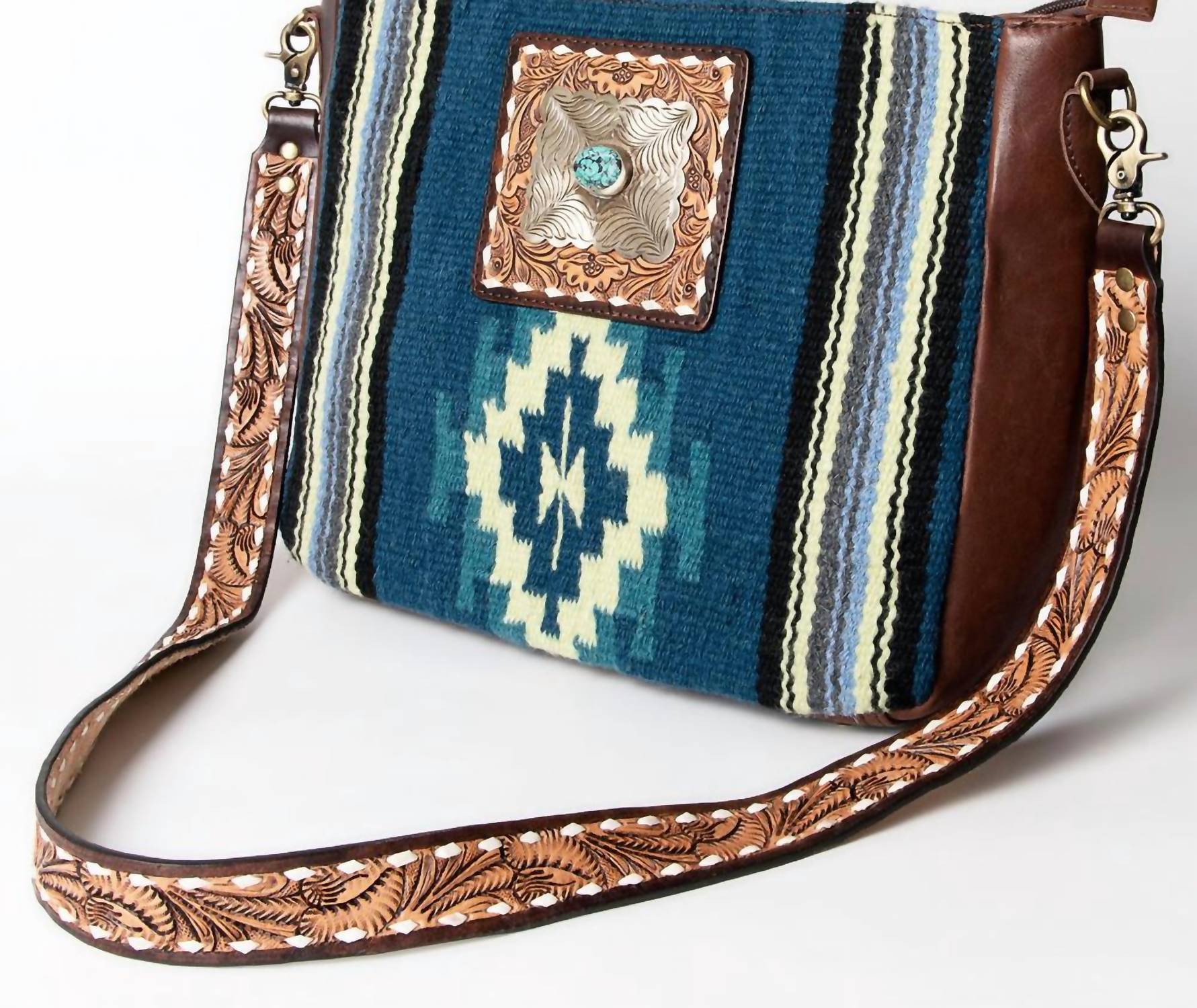American Darling - Women's Messenger Saddle Blanket Fabric Bag