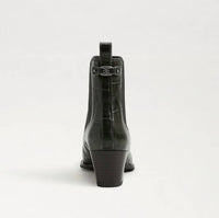Sam Edelman Women's Ashtyn 2 Ankle Bootie in deep olive croco leather - women's shoe - alternate view