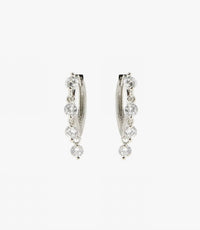 Native Gem - Women's Dangling Crystal Huggie Earrings