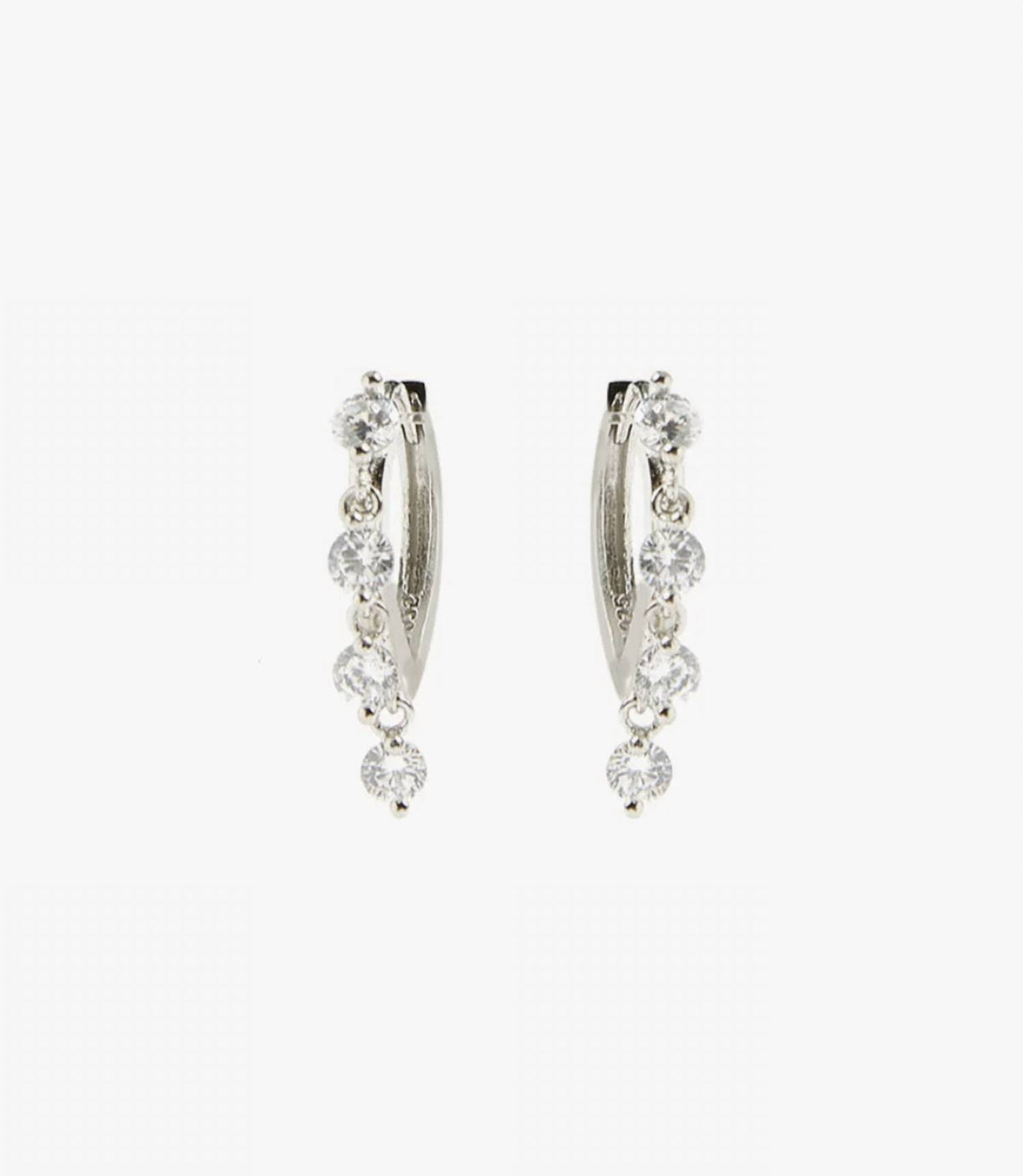 Native Gem - Women's Dangling Crystal Huggie Earrings
