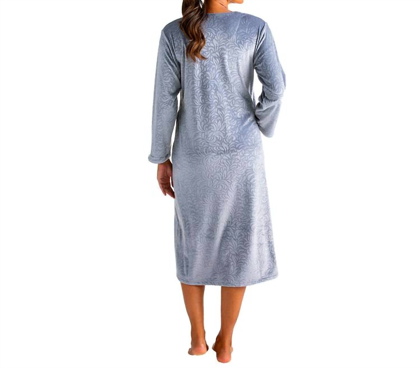 Floral Embossed Zip Robe