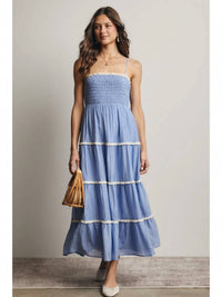 Forte - Smocked Tiered Maxi Dress