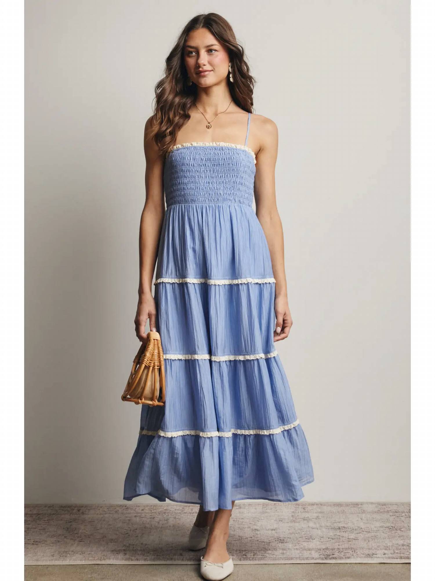 Forte - Smocked Tiered Maxi Dress