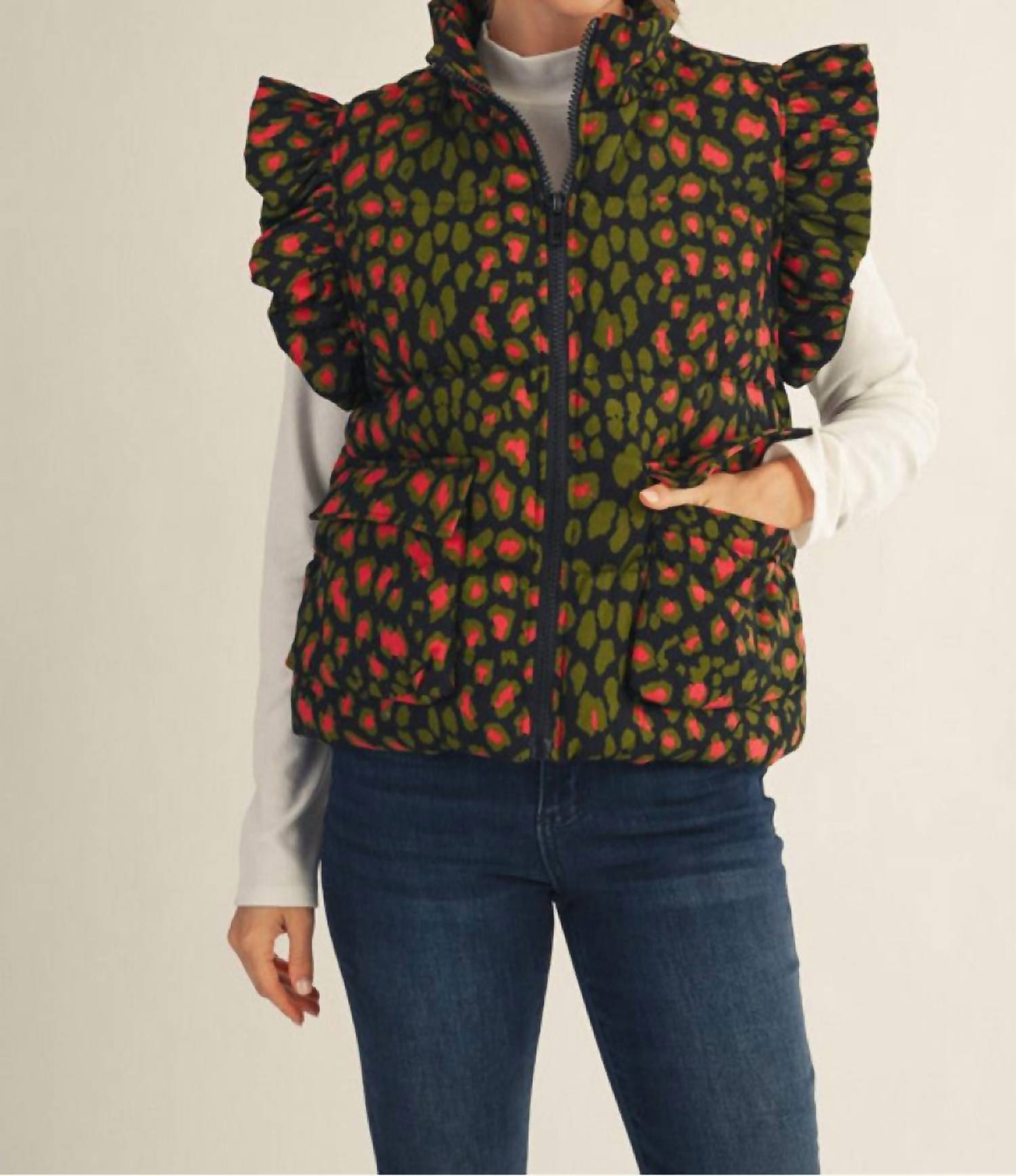 Jodifl - The Wild Ruffle Puffer Vest