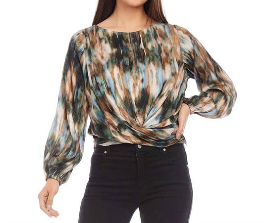 Karen Kane - Satin Boatneck Drape Top